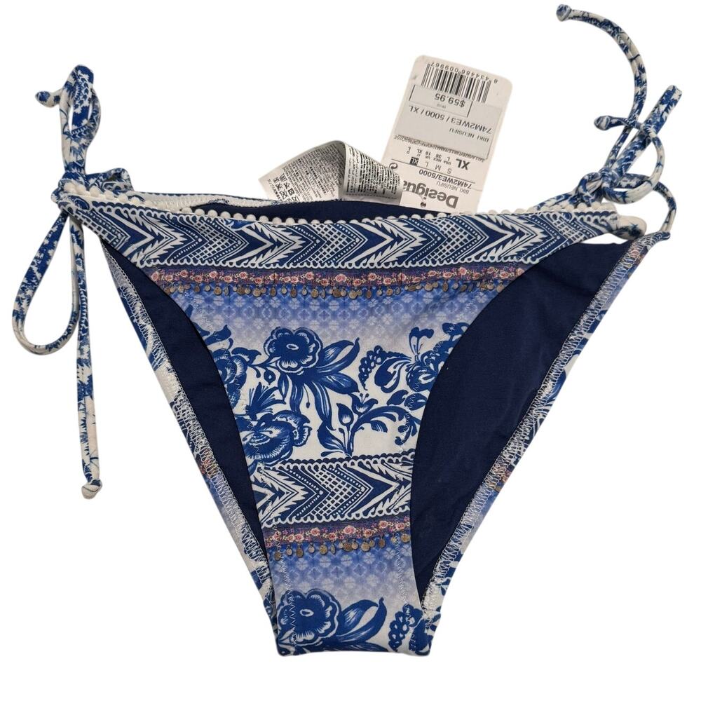 DESIGUAL NWT $59 Neusifu String Bikini Bottoms Size XL (US Size L)